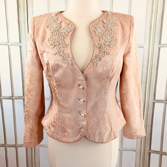Nah Nah Tops - Vtg Elegant Soutache Applique Top Wedding Guest